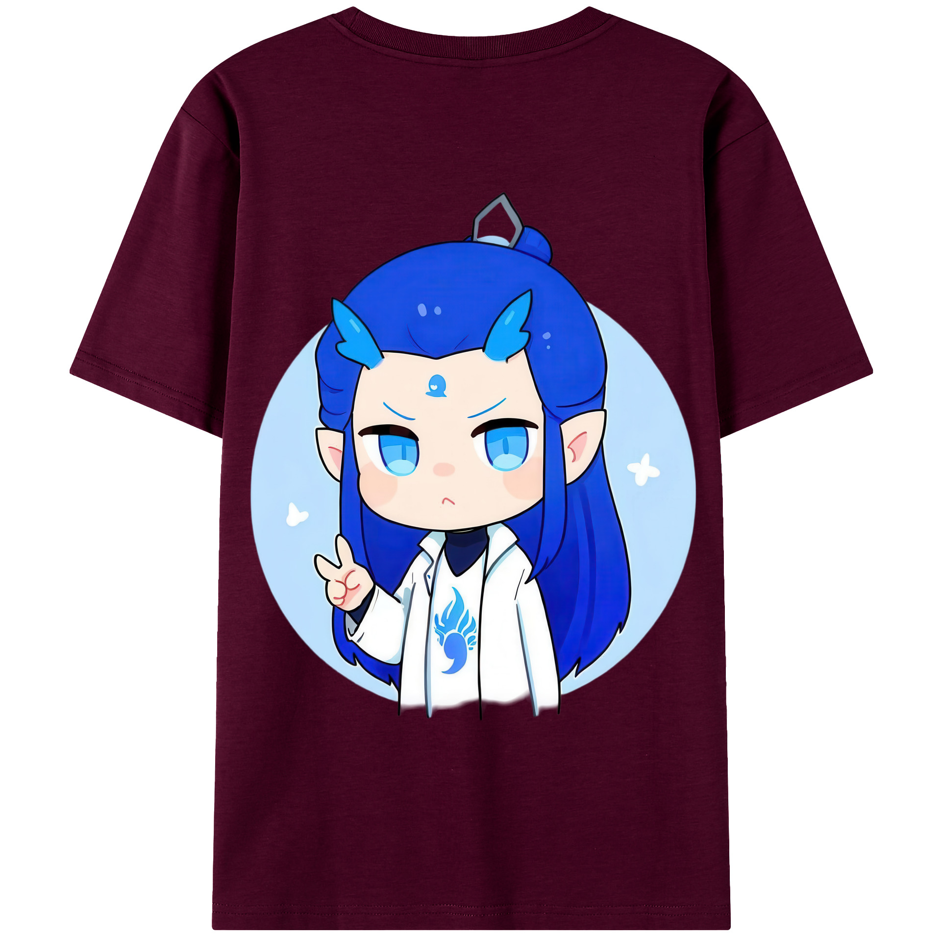（画像用） Ne Zha 2 ナタ 魔童の大暴れ レディース半袖Tシャツ(バックプリント)